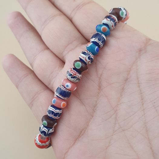 Vintage Venetian Style mix Glass Bead Bracelet
