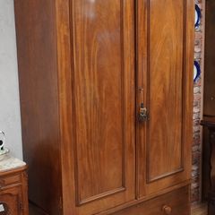 Classic Victorian Mahogany Double Wardrobe