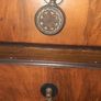 Vintage walnut veneer chest of drawers Image 6