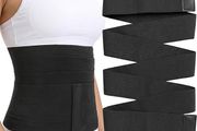 Waist Trainer Belt for Women Adjustable Workout Slimming Body Shaper Belt Gym Waist Trainer for Women and Men Weight Loss Belly Sweat Band Waist Trimmers Black