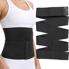 Waist Trainer Belt for Women Adjustable Workout Slimming Body Shaper Belt Gym Waist Trainer for Women and Men Weight Loss Belly Sweat Band Waist Trimmers Black