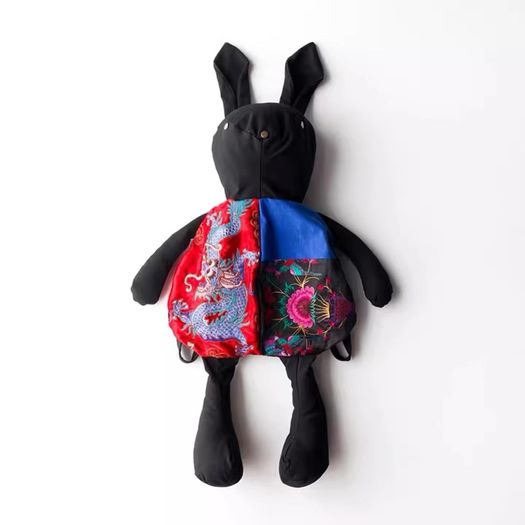 Designer Oversized Embroidered Bunny Backpack  Brand New