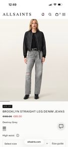 Allsaints Women jeans grey size 10