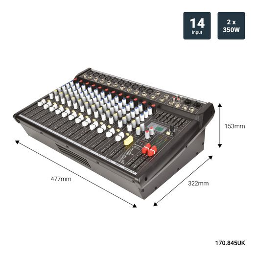 Compact Power Mixer CSP-714 powered mixer 700W