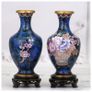 Pair Vintage Cloisonne Vases On Stands Image 5