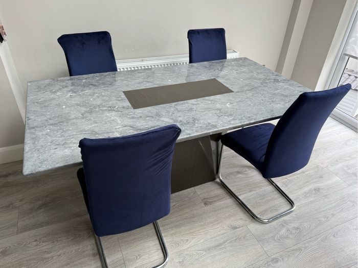 Marble Dining Table & Chairs