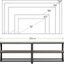 TV Cabinet, TV Table, Lowboard for TVs up to 60 inches, TV Cabinet with Shelves, Steel Frame, TV Shelf for Living Room, Bedroom, Greige-Black Image 3