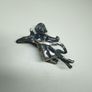 Antique/Vintage Heavy Cast Cherub Putto Mount  Silvered Brass/Bronze Decorative Salvage Image 3