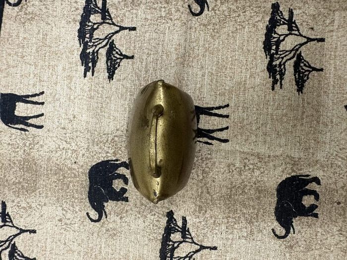 Vintage Brass Cow Bell with Loop Handle