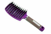 Thermal Vented Hair Brush With Boar Bristle - PURPLE