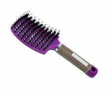 Thermal Vented Hair Brush With Boar Bristle - PURPLE