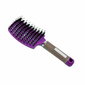 Thermal Vented Hair Brush With Boar Bristle - PURPLE