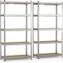 5-Tier Heavy Duty Shelving Units, Set of 2 Metal Storage Racking for Garage, Shed, Workshop & Warehouse, Freestanding Shelves, Load Capacity 875kg, 180 x 90 x 40 cm Image 7