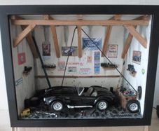 Model Car Garage Ford Ac Cobra Black Unique Gift