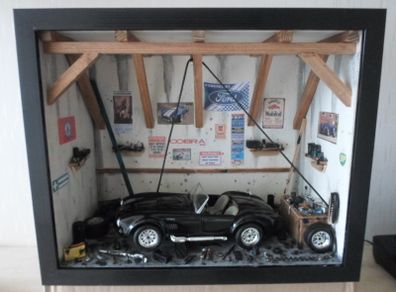 Model Car Garage Ford Ac Cobra Black Unique Gift