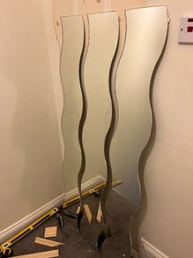 IKEA Krabb wave mirrors x4