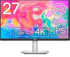 Dell S2722QC 27-inch 4K UHD 3840 x 2160 60Hz Monitor 8MS Grey-to-Grey Response Time (Normal Mode) Built-in Dual 3W Integrated Speakers 1.07 Billion Colors Platinum Silver