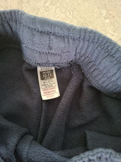Navy tracksuit bottoms Age 10-11