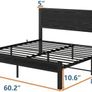 King Size Bed Frame Metal Platform Bed Frame Image 2