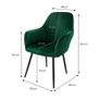 Dining chairs with backrest green Image 3