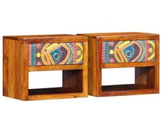 Bedside Cabinet 2 pcs Brown 40 x 35 x 35 cm