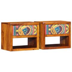 Bedside Cabinet 2 pcs Brown 40 x 35 x 35 cm
