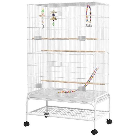 Bird Cage with Stand White