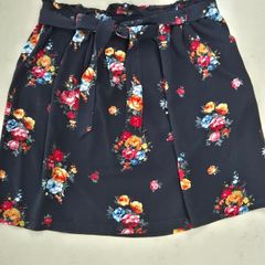 Oasis black floral skirt