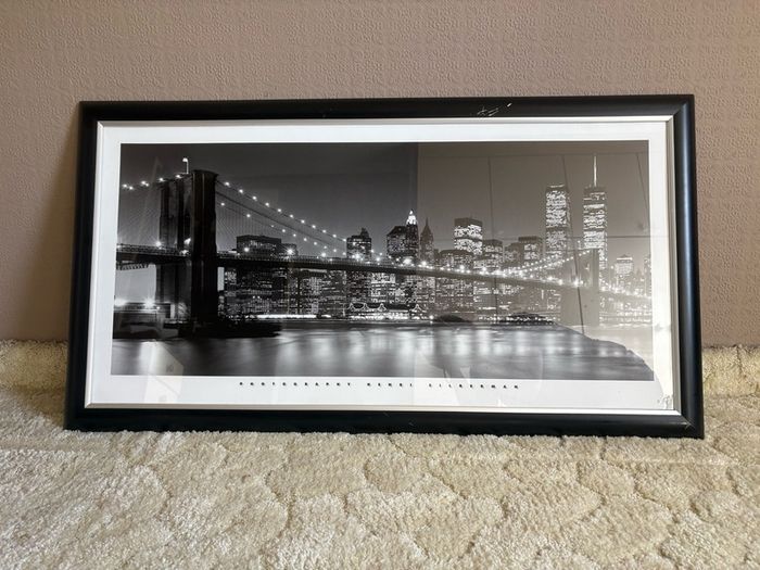 Henri Silberman New York Brooklyn Bridge Framed Print