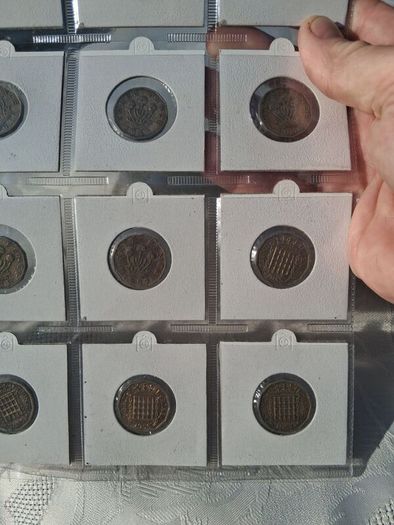 Full Set Of English Three Pence Coins(1937-1967)