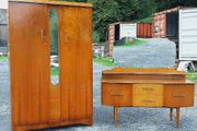 Mid Century Wardrobe and Dresser Set KAS64
