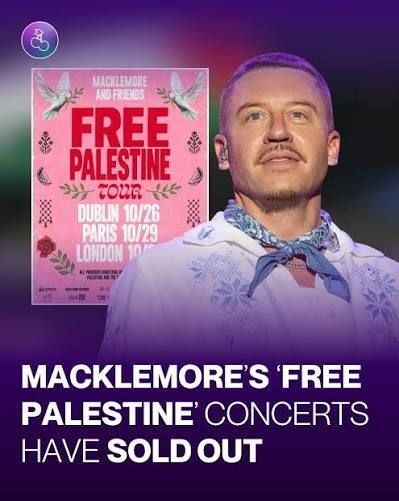 4 X Macklemore Free Palestine Gig Tickets Monday In 3arena