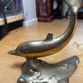 Vintage brass Dolphin Statue Image 2