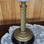 Antique Duplex kerosene lamp hand painted glass Image 8