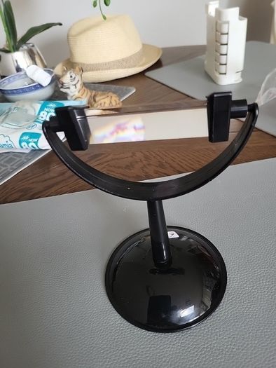 Glass prism on stand