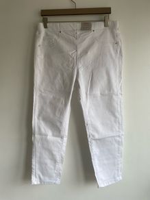 Yours White Jenny Jeggings cropped super stretch high rise size 16
