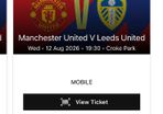 2 Man united vs Leeds tickets
