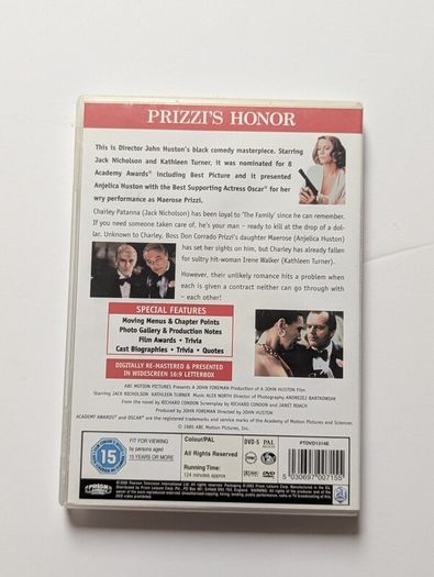 Prizzi's Honor DVD