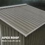 9 x 6FT Outdoor Garden Roofed Metal Storage Shed Tool Box with Foundation Ventilation & Doors Light, Grey Image 8