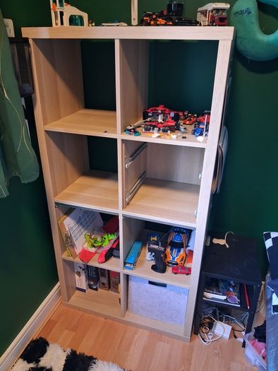 ikea kallax oak with desk