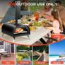 Foldable Outdoor Pizza Maker - 12" Stainless Steel Wood Pellets Oven Image 7