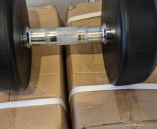 brand new 2x15kilo rubber coated dumbbell weight set