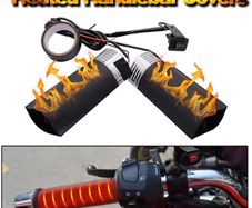 12V USB Motorcycle Heating Handlebar Cover 3 Gears Heated Handgrips Electric Heated Handle Cover for Scooter ATV ADV Moped Parts