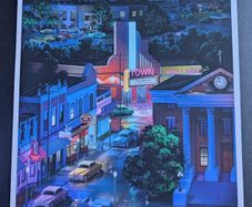 Back to The Future Screen Print by Mr Melville Moon Arts Sold Out