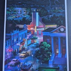 Back to The Future Screen Print by Mr Melville Moon Arts Sold Out