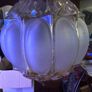 hand blow glass / wood hanging light Image 2