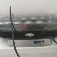 Babyliss heated roller set with large bag various size velcro rollers with dryer hood.