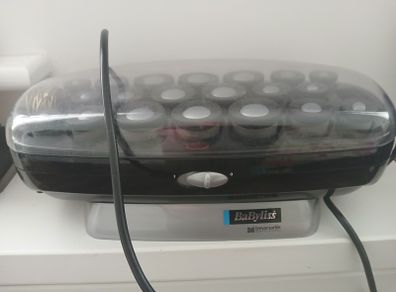 Babyliss heated roller set with large bag various size velcro rollers with dryer hood.