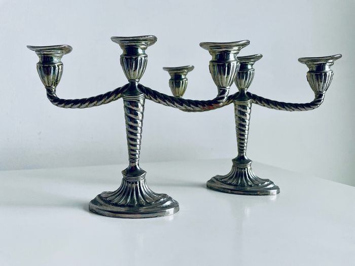 Pair of Vintage Mini-Candleabra
