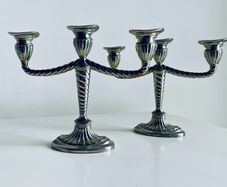 Pair of Vintage Mini-Candleabra
